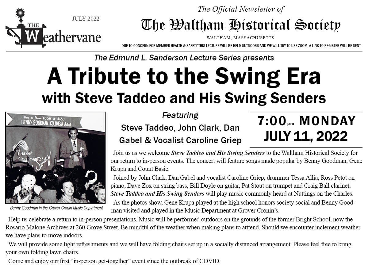 Swing Era Tribute Flier