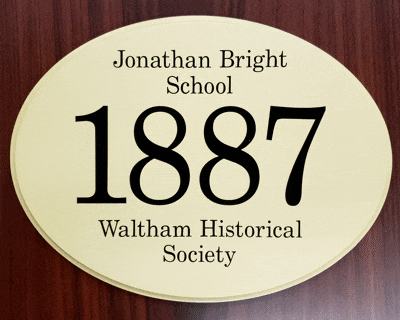 Image Sample of the Waltham Historical Society's House Plaque Program
